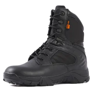 High Quality Fashion Custom Black Snake Proof Waterproof Tactical Boots Tactical Zipper Training Shoes