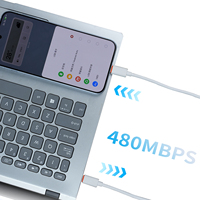 Cable de Datos FLYCDI de Carga Rápida con Rayas, Cable de Datos Tipo-C de 1M para Android y Computadora