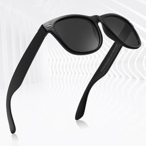 Gafas de Sol Clásicas Conchen con Marco Ovalado Negro, Lentes Tácticas con Protección UV400 Antideslumbrante para Conducir, Protección Solar para Hombre - Product Image 3