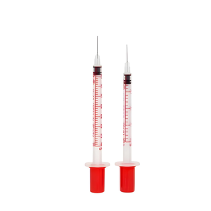 Jeringa de Insulina Estéril de Grado Médico de 6 ml U40 U100 con Tapa Naranja y Morada, Desechable, para Uso Veterinario, Esterilizada con Óxido de Etileno - Product Image 1