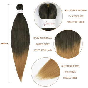 Extension de Cheveux Tressés Pré-étirés 3X Expression, Synthétiques Yaki Ombrés, Tresses EZ Pré-étirées - Product Image 3