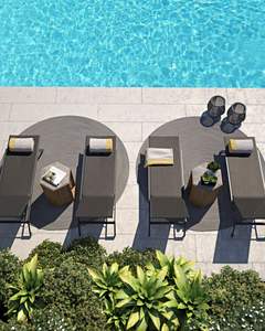 Ensemble de salon de jardin, <span class=keywords><strong>lit</strong></span> pliable de Style tressage, chaise à gravité de tranat, offre spéciale - Product Image 5