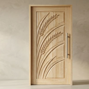 Porte intérieure/extérieure en bois Sengon moderne de qualité supérieure, finition lisse, taille personnalisée, cadre robuste et durable, design léger, pour usage hôtelier - Product Image 1