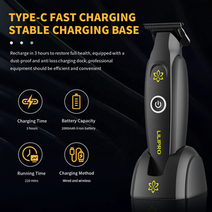Recortadora de Pelo Eléctrica LILIPRO M12 Profesional para Salón de Barbería con Motor de Alta Velocidad, Cuchilla <span class=keywords><strong>DLC</strong></span>, Inalámbrica y de Cero Espacio - Product Image 6