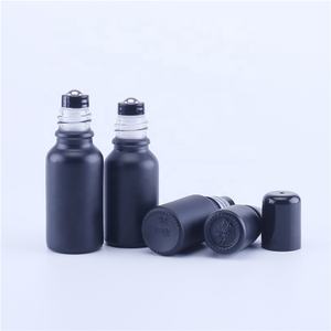 Botellas de Vidrio Negro Mate de 10ml 15ml 20ml 30ml 50ml 100ml con Bola Rodante de Acero Inoxidable para Perfume y Aceites Esenciales - Product Image 5