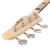 Magna Brand Direct Model MJB-03 4-String Jazz Bass Fretless Design Solid Top Maple & Ash Matt Finish