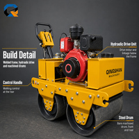 Rouleau compact vibrant à tambour unique QS600D, direct usine, avec moteur Changchai, pour la construction d'asphalte et de terrains.