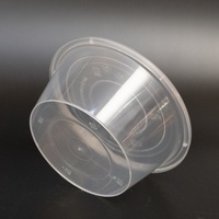 Wegwerp plastic PP ronde drinkbekers, groothandel, verse fruitcontainers, doorzichtige bekers met deksel voor sap en thee