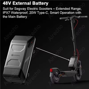 <span class=keywords><strong>Batterie</strong></span> <span class=keywords><strong>externe</strong></span> 48V pour trottinettes <span class=keywords><strong>électrique</strong></span>s Ninebot by Segway Max G3 GT3 F3/F3Pro, autonomie étendue, étanche IPX7, 20W Type-C - Product Image 4