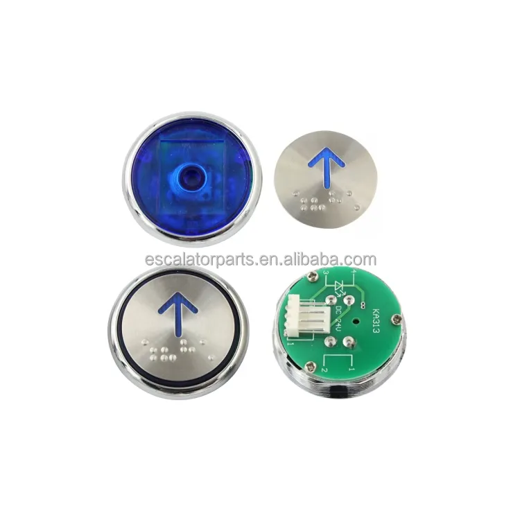 KA313 Elevator Round Stainless Steel Push Button with Braille