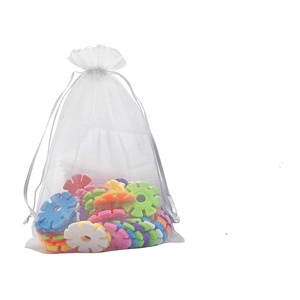 Sacs cadeaux petits formats en organza et satin avec cordon de serrage pour bijoux, perruques et emballage de bijoux – Idéal pour mariages et fêtes – Offre spéciale - Product Image 1