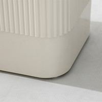 Table basse carrée moderne nordique blanche pour salon, plateau en MDF, base en plastique, vente en gros, directement de l'usine