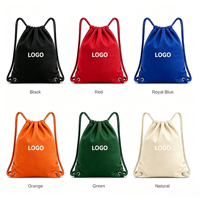 Tas Serut Katun dengan Logo Cetak Kustom Tas Serut Kanvas Katun Tas Sepatu Tas Hadiah Kantong Debu Penutup dengan Cetak Logo