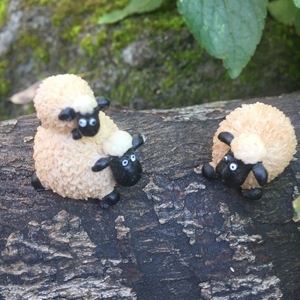 Figuras de ovejas de resina, mini adorno de animales para decoración de jardín, interior y exterior WX 109 - Product Image 4