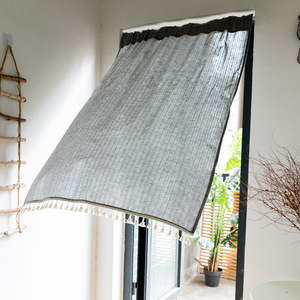 Hiện Đại Rod Túi 2 Tấm Nhà Bếp Cafe Rèm Màu Đen Và Trắng Sọc Tier Rèm Cửa Cho Nhà Sẵn Sàng Thực Hiện - Product Image 5