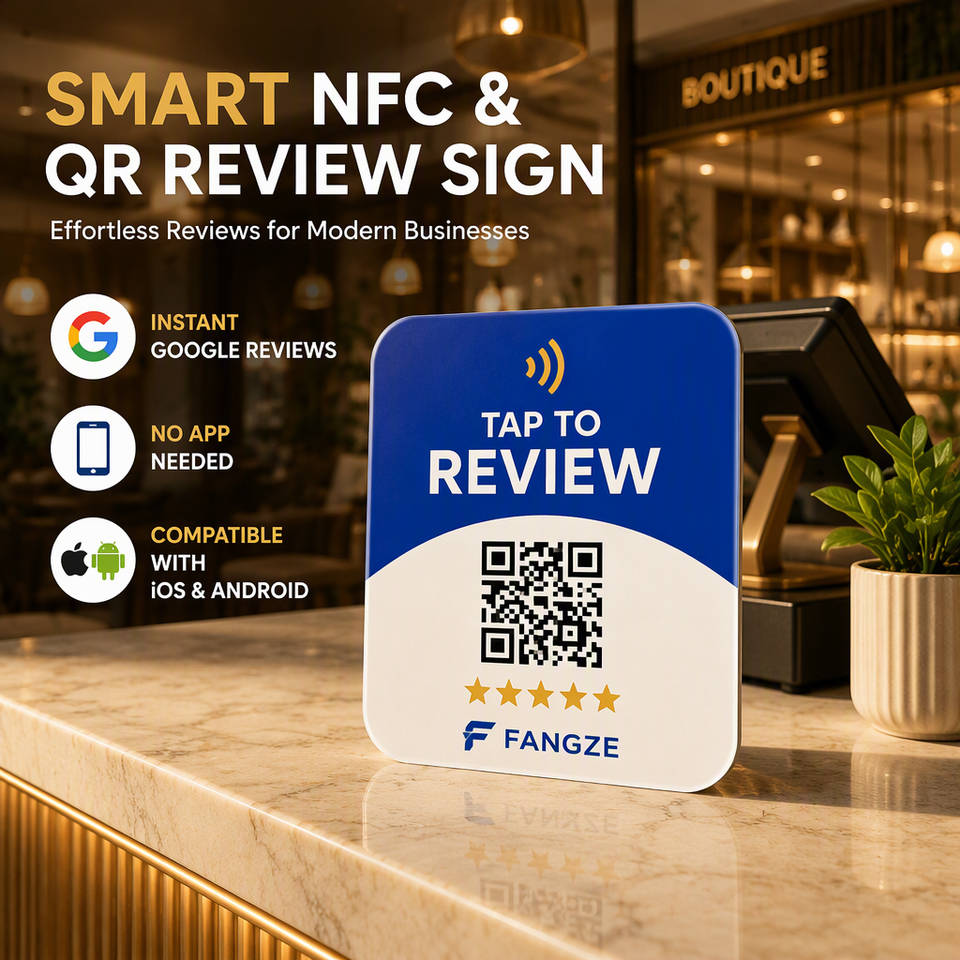Ukraine Google Review Sign13.56 MHz Custom Waterproof Acrylic Review ...