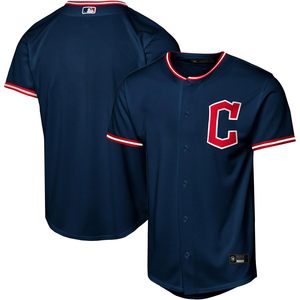 Cleveland Guardians - Camiseta alternativa azul marino para niños y jóvenes, manga corta, cuello de béisbol, absorbe la humedad, ajuste regular - Product Image 1