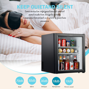 <span class=keywords><strong>Mini</strong></span> réfrigérateur silencieux <span class=keywords><strong>pour</strong></span> hôtel, 60 litres, porte en verre, alimentation électrique, petit réfrigérateur <span class=keywords><strong>pas</strong></span> <span class=keywords><strong>cher</strong></span> avec serrure et lumière LED - Product Image 2