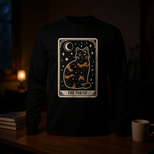 Camiseta de manga larga The Tortie Tortoiseshell Cat, color negro, unisex, talla para adultos M L XL XXL - Product Image 3