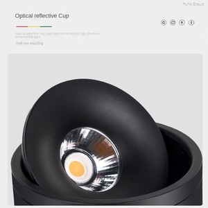 Spot de plafond moderne pour bureau commercial et maison, 90 mm, IP65, point, 360° réglable, LED encastré COB, downlight en aluminium - Product Image 5