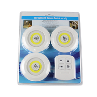 Clover 3W LED sans fil sous la lumière de l'armoire Dimmable garde-robe veilleuse avec télécommande capteur interrupteur chambre dortoir 50 +