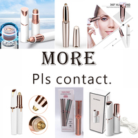 Epilator Elektrik 2-in-1 Isi Ulang untuk Wanita, Pencukur Wajah Portabel, Pemangkas Alis, Penghilang Bulu Bibir, Tubuh, dan Wajah, Dapat Disesuaikan