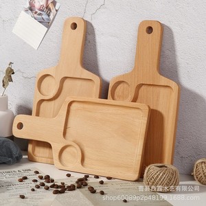 ถาดเสิร์ฟไม้ไผ่สำหรับชีส ขนมปัง ของว่าง สไตล์เรียบง่าย ใช้ในครัว - Product Image 1