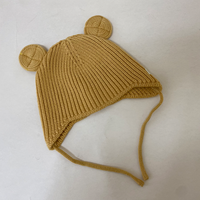 Enfants printemps automne tricot chapeaux enfants garçon fille oreille chaud Bonnets mignon dessin animé ours nouveau-né bébés bonnets