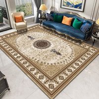Custom Crystal Velvet Teal Blue Geometric Area Rug Printed Non Slip Soft Floor Mat Living Room Carpet Modern Moroccan Boho
