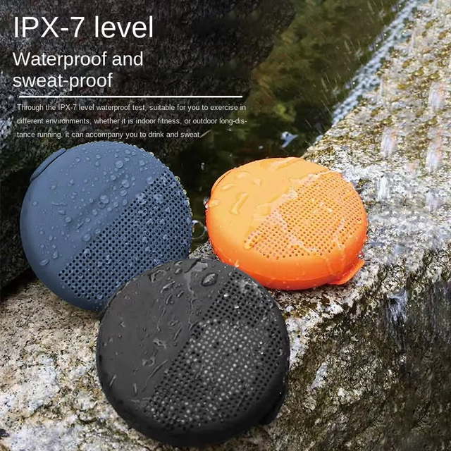 Outdoor IPX7 Waterproof RGB 5W 2.0 Channel 2" Woofer Long Battery Life (15-20h) Portable Mini Speaker Bathroom Use for