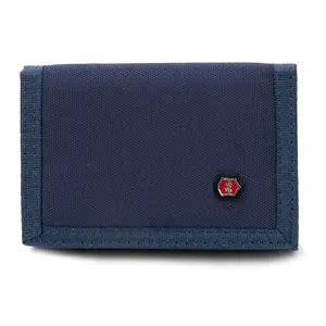 New Retro Short Men's Wallet Canvas Fabric Zipper Coin Pocket Wallet Trifold Large Capacity Wallet