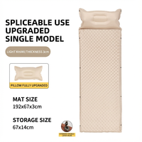 Matelas de couchage auto-gonflant en PVC ultraléger, lit d'air portable pour l'extérieur, imperméable, résistant à l'humidité, 3 saisons, 1-2 personnes