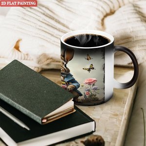 Cadeau de remerciement pour les enseignants, tasse à sublimation 11 oz, céramique noire givrée, tasse changeante de couleur à la chaleur - Product Image 3