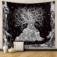 Offre Spéciale Bohème Tissé Couverture Tapisserie Conception Unique Logo Personnalisé Coton Tricoté Paysage Décoration Murale pour La Maison et Pique-Nique