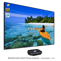 Pantalla de Proyección ALR UST de Marco Fijo con Prisma de 0.85T de 133 Pulgadas y 150 Pulgadas para Proyector de Tiro Ultra Corto XIAOMI FENGMI