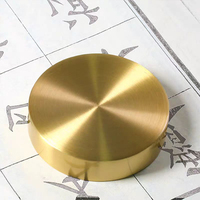Laiton massif créatif rond ville papier métal presse livre ville cuivre pur petite décoration CNC pièces tournantes