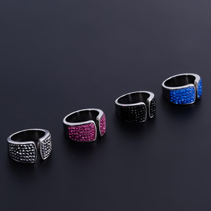 Luxury Best 3A+ Round Zircon Crystal <b>Ring</b> Stainless Steel <b>Rings</b> Women <b>Men</b> Opening Adjustable Trendy <b>Rings</b> for Girls for Girls - Product Image 1