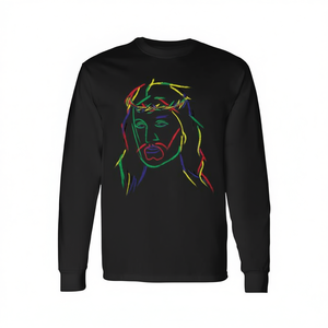 Image graphique abstraite de Jésus, débardeur cool et amusant, t-shirt à manches longues, produit promotionnel - Product Image 2