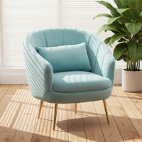 Fauteuil d'appoint moderne en similicuir extensible, une place, avec pieds en acier inoxydable et coutures verticales, idéal pour salle à manger