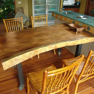 Cuisine moderne industrielle de luxe bon marché de haute qualité Offre Spéciale à manger de forme naturelle plateau de table solide <span class=keywords><strong>dalle</strong></span> de <span class=keywords><strong>bois</strong></span> - Product Image 2