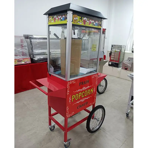 Equipo de aperitivos comercial de techo rojo, máquina de <span class=keywords><strong>palomitas</strong></span> de maíz, agitador automático, diseño de sartén antiadherente - Product Image 6