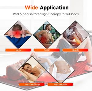 Saco de dormir para terapia de luz roja, 660Nm, 850Nm, esterilla infrarroja de cuerpo completo, alivio del dolor, cuidado de la piel, Spa en casa, Yoga, Sauna, dispositivo de bienestar - Product Image 6