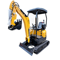 Mini-excavatrice compacte SY18, petite excavatrice sur chenilles avec une profondeur de creusement de 2200 mm pour le terrassement, l'aménagement paysager et les travaux de terrassement