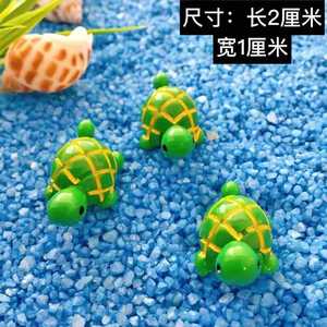 Figurines de tortue verte en résine, ornements miniatures pour terrarium, décoration de la maison, forme d'animal artistique WX 100897 - Product Image 2