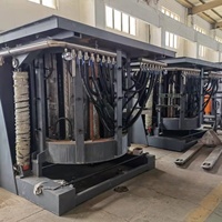 Horno de Fusión por Inducción de Frecuencia Media de 1T 1000KG, Tipo Inclinable IGBT, para Fundir Chatarra de Hierro y Acero, Equipo Industrial de Fundición