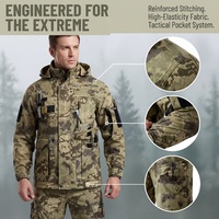 Veste longue unisexe multi-poches tactique camouflage coupe-vent imperméable en softshell, designs tendance, stock d'usine disponible
