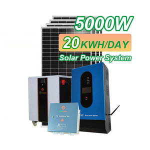 Système d'énergie solaire hors réseau 5 kW, panneau solaire 5000W, kit domestique 5 kVA avec panneaux et batteries SP-5KW, panneau solaire 5000W - Product Image 1