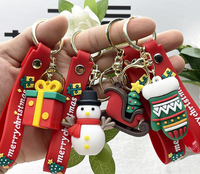 Maßgefertigter Weihnachtspuppen-Schlüsselanhänger 3D Mini-Figur Taschen- und Autoanhänger Großhandel Weihnachtsgeschenk Hängender Charm Accessoire
