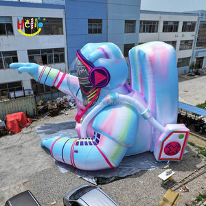 Tùy chỉnh đạo cụ khổng lồ Phi Hành Gia Spaceman mô hình LED khổng lồ <span class=keywords><strong>Inflatable</strong></span> âm nhạc lễ hội trang trí sân khấu - Product Image 4