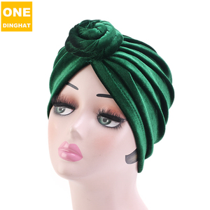 <span class=keywords><strong>Turban</strong></span> en velours à volants pour femmes, grande fleur, Bonnet, couvre-chef, accessoires pour cheveux, chimiothérapie, nouvelle collection <span class=keywords><strong>hiver</strong></span> - Product Image 4